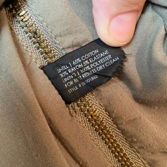 Club  Monaco Olive Green Double Side Zipper Pencil Skirt - Picture 8 of 8